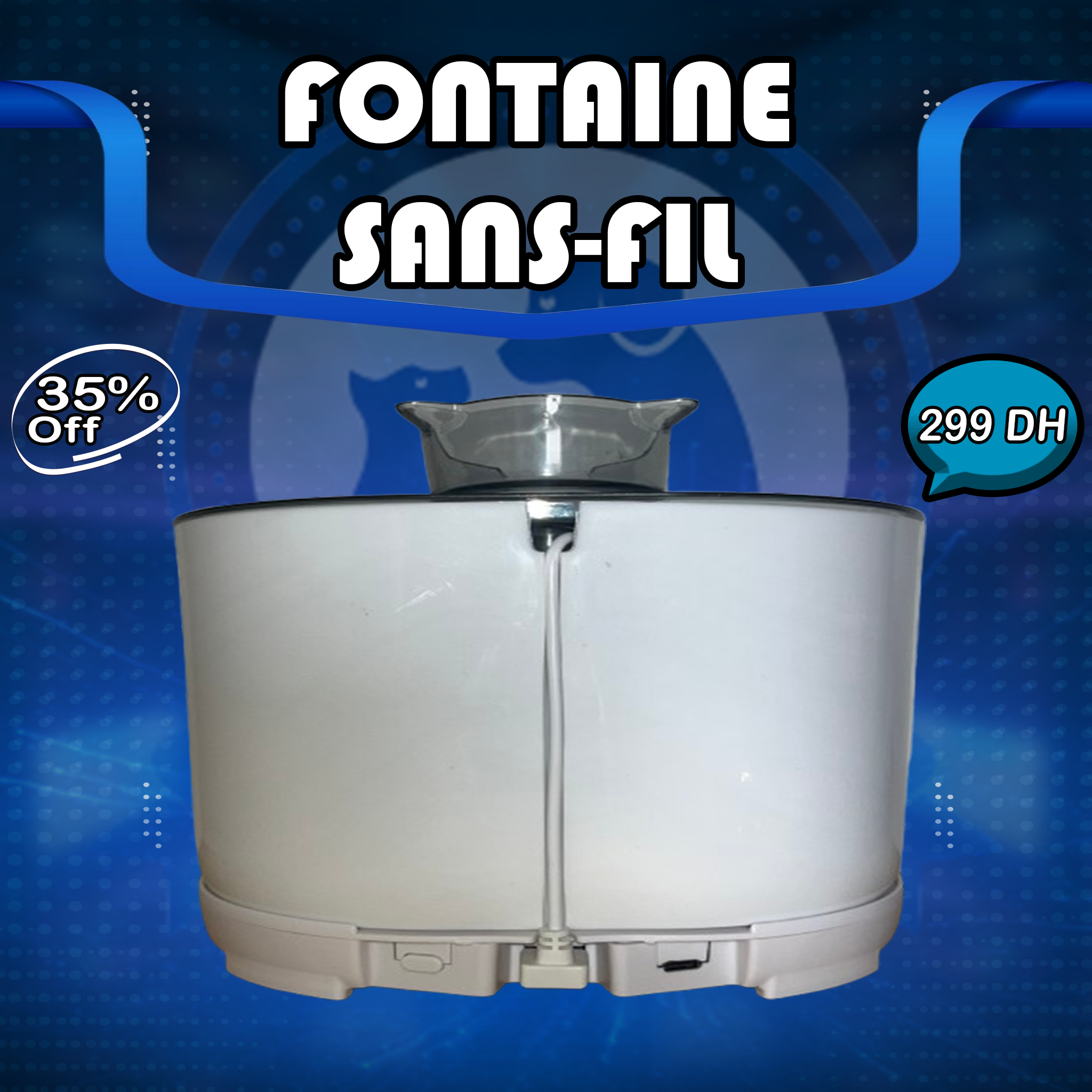 🐾 Fontaine sans fil avec détecteur de mouvement thumbnail 5