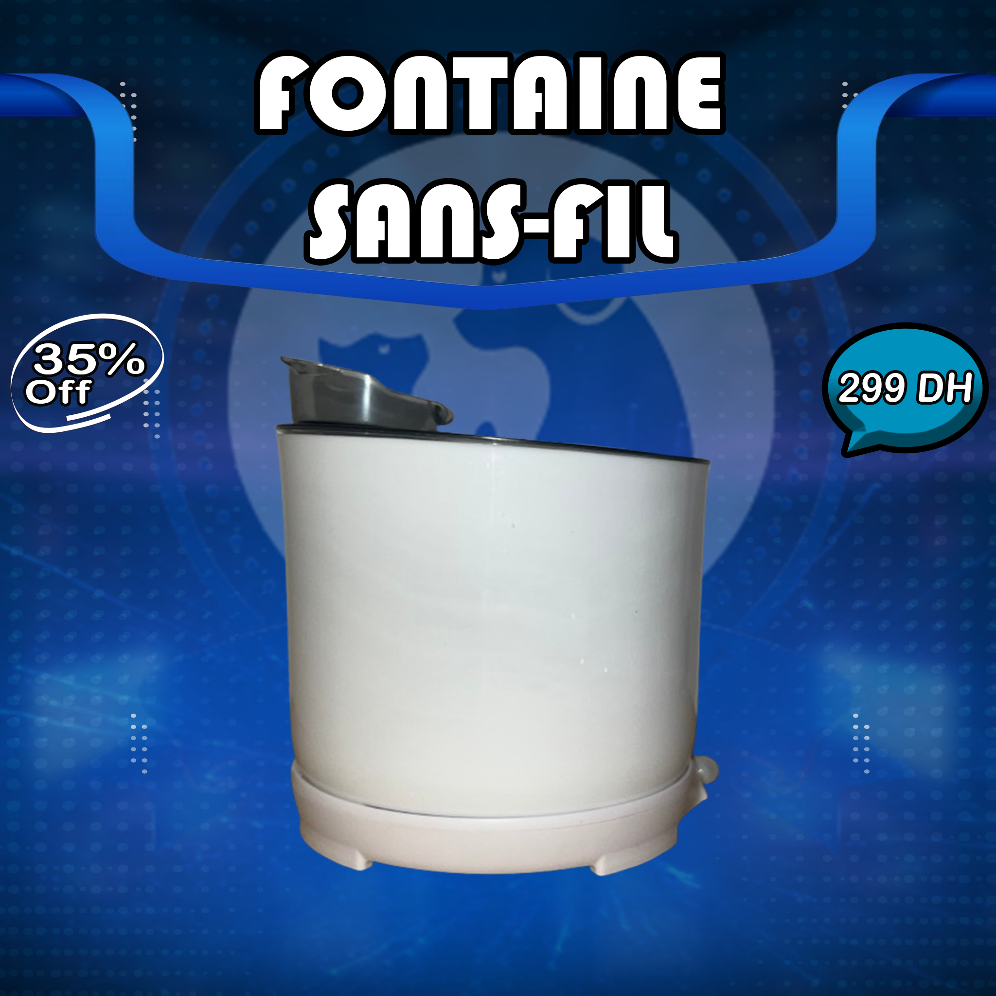 🐾 Fontaine sans fil avec détecteur de mouvement thumbnail 6