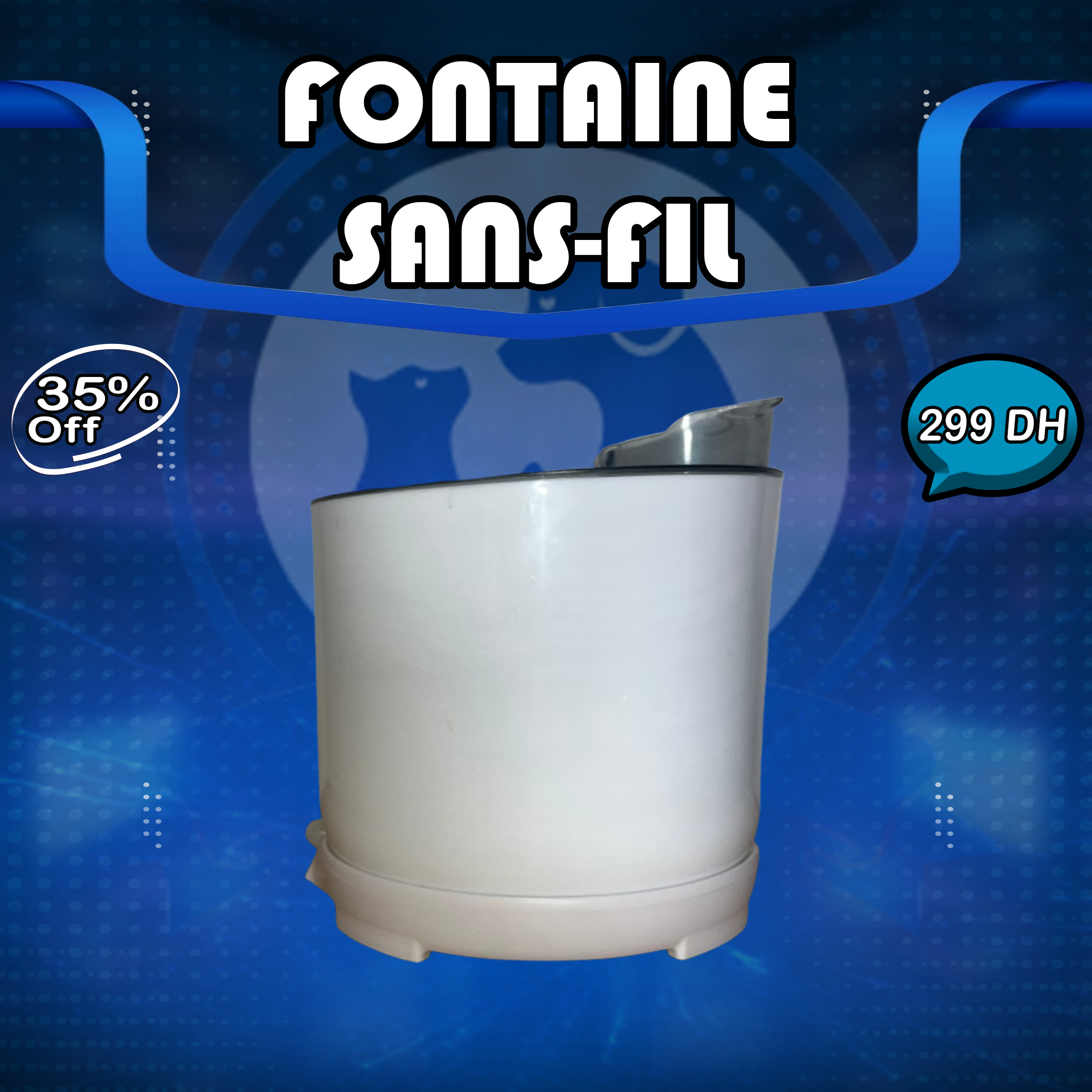 🐾 Fontaine sans fil avec détecteur de mouvement thumbnail 7